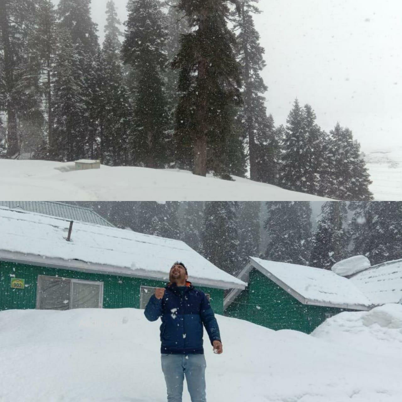 Gulmarg receives light fresh snowfall rain lashes in plains