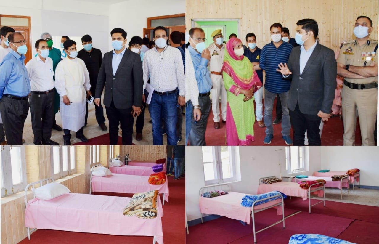 DC Bandipora inspects CCC's, briefs media on Covid Containment