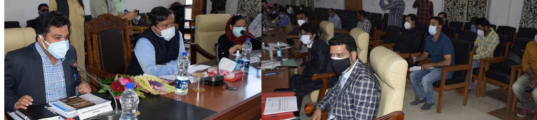 Dheeraj Gupta reviews development activities at Anantnag