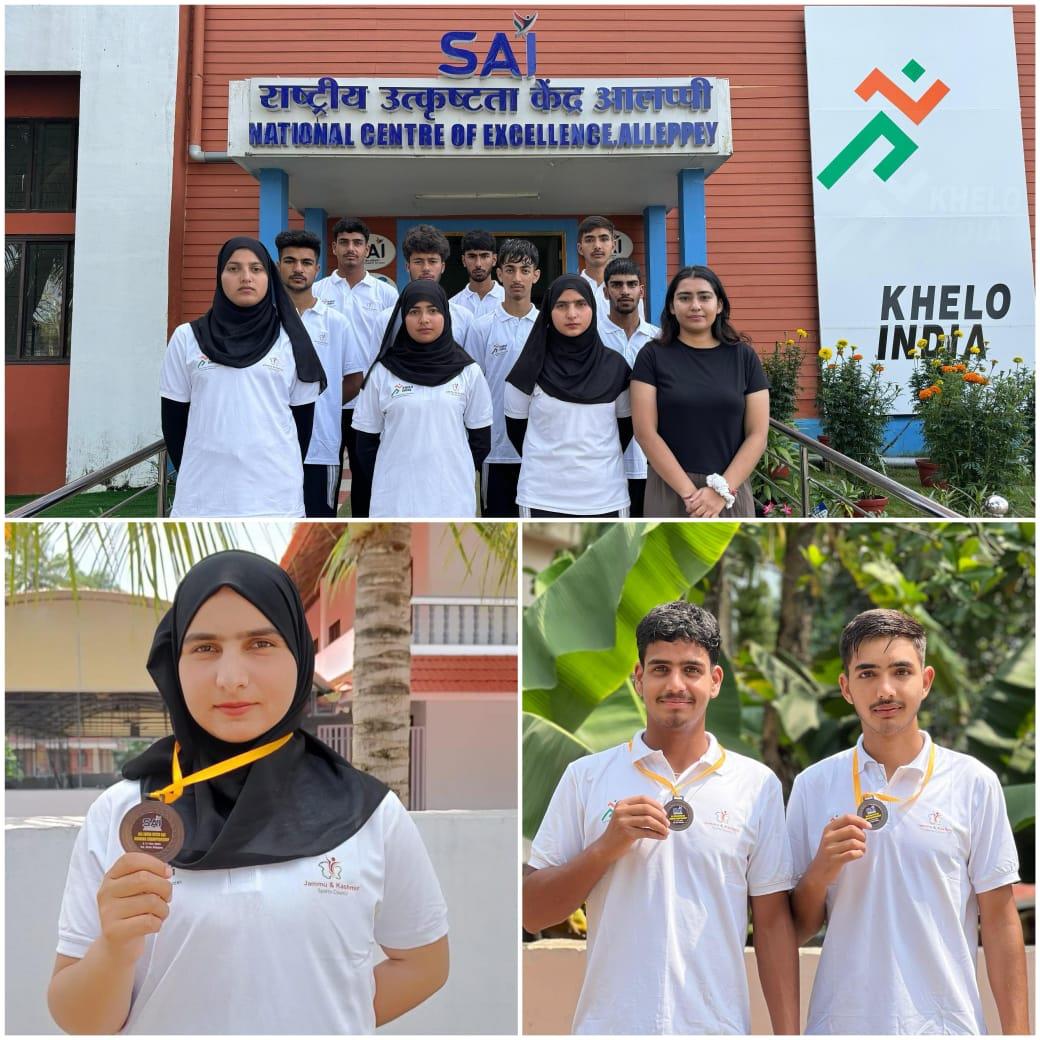 J&K Athletes Shine at All India Inter SAI Rowing Championship
