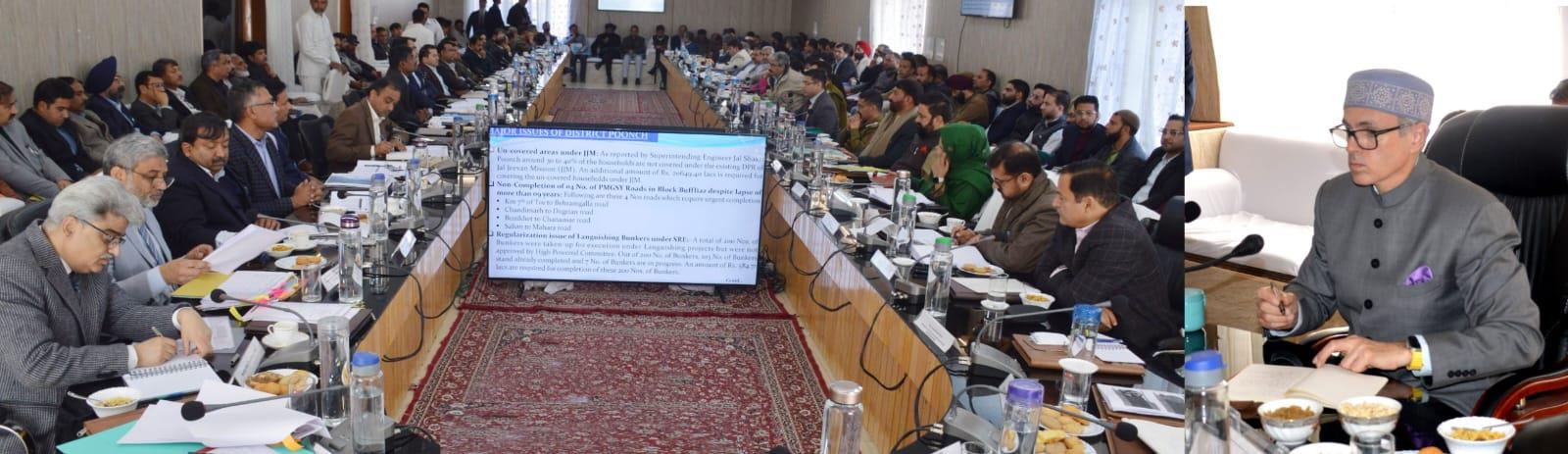 CM Omar Reviews Development Projects in Poonch, Assures Equitable Growth