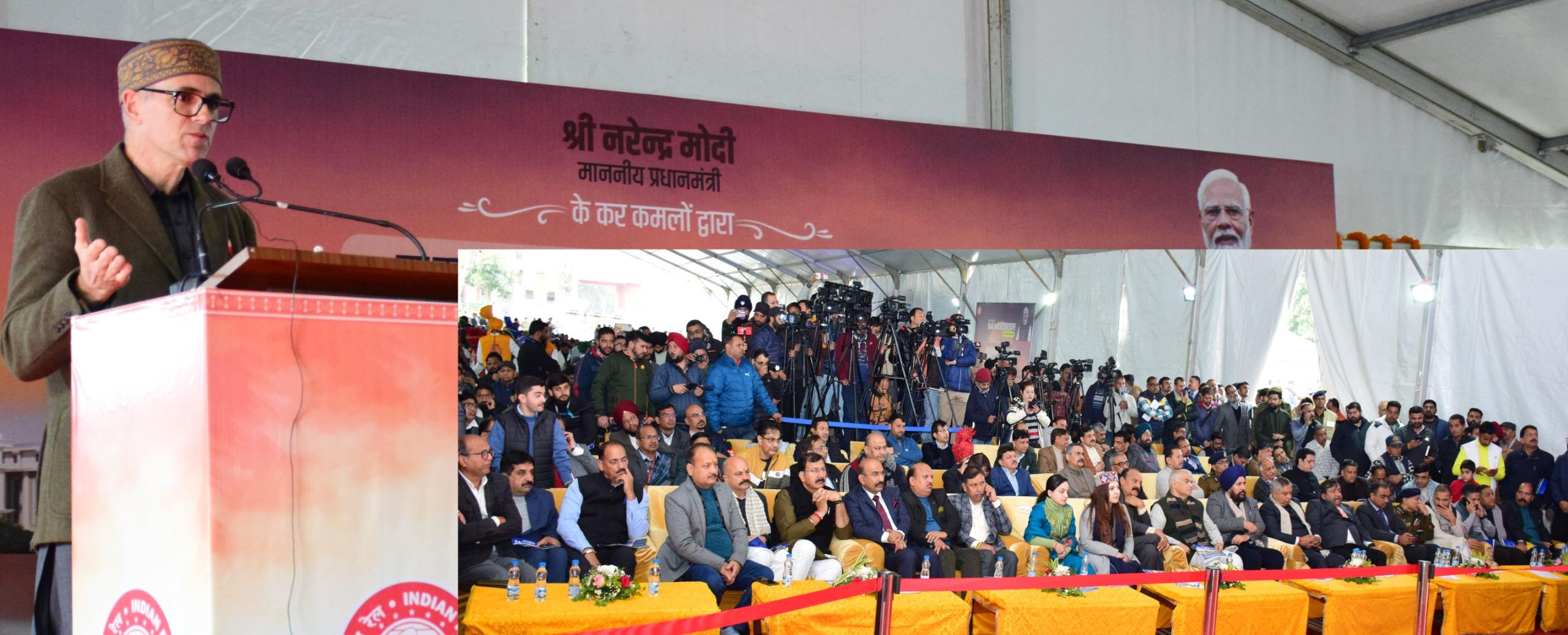 Chief Minister Omar Abdullah lauds inauguration of new Rail Division at Jammu