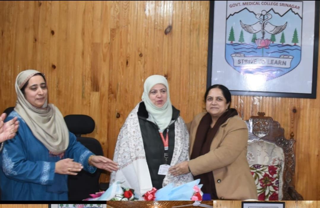 GMC Srinagar accords sendoff to MS SMHS, Dr. Tasneem Showkat