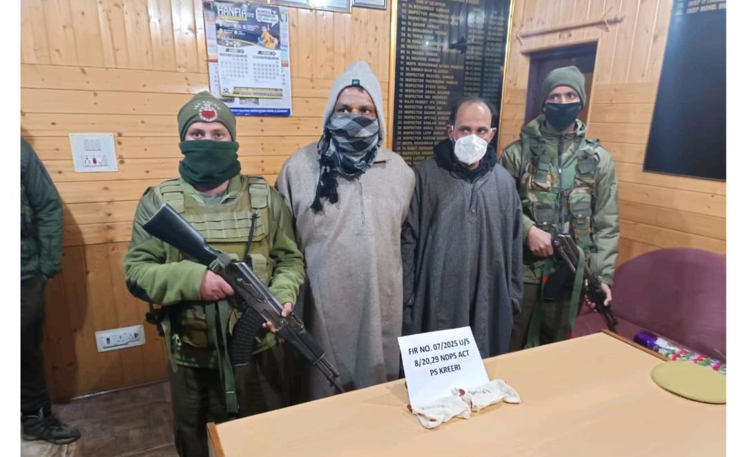 Police arrested 4 drug peddlers in Baramulla; Contraband substance recovered