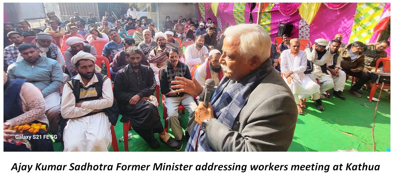 Sadhotra raises alarm over rising crime in Jammu post abrogation of Art 370, 35A