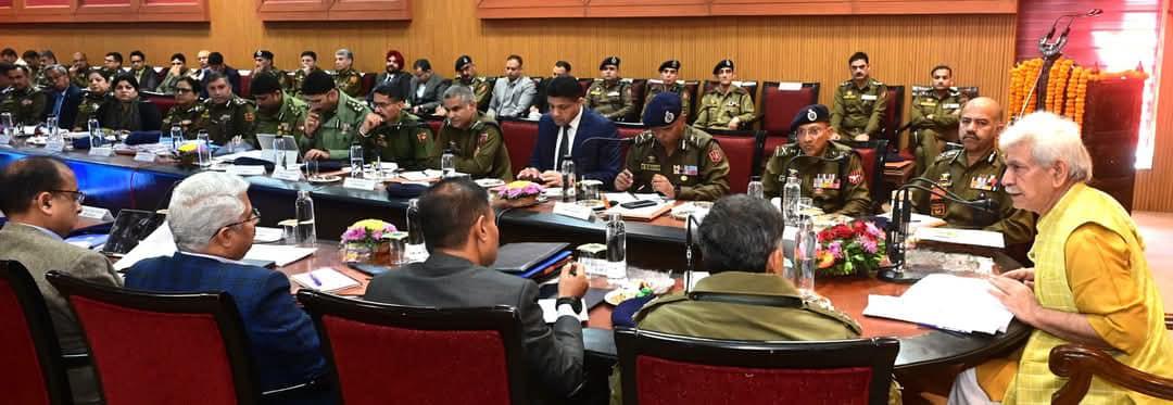 Lieutenant Governor chairs high-level review meeting on security scenario in Jammu Division