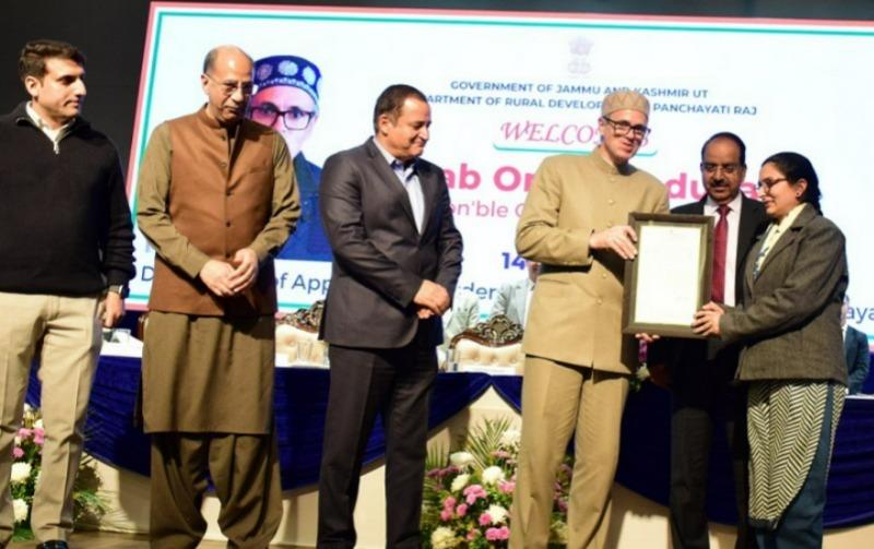 CM Omar Abdullah distributes appointment orders to Panchayat Secretaries at SKUAST-Jammu