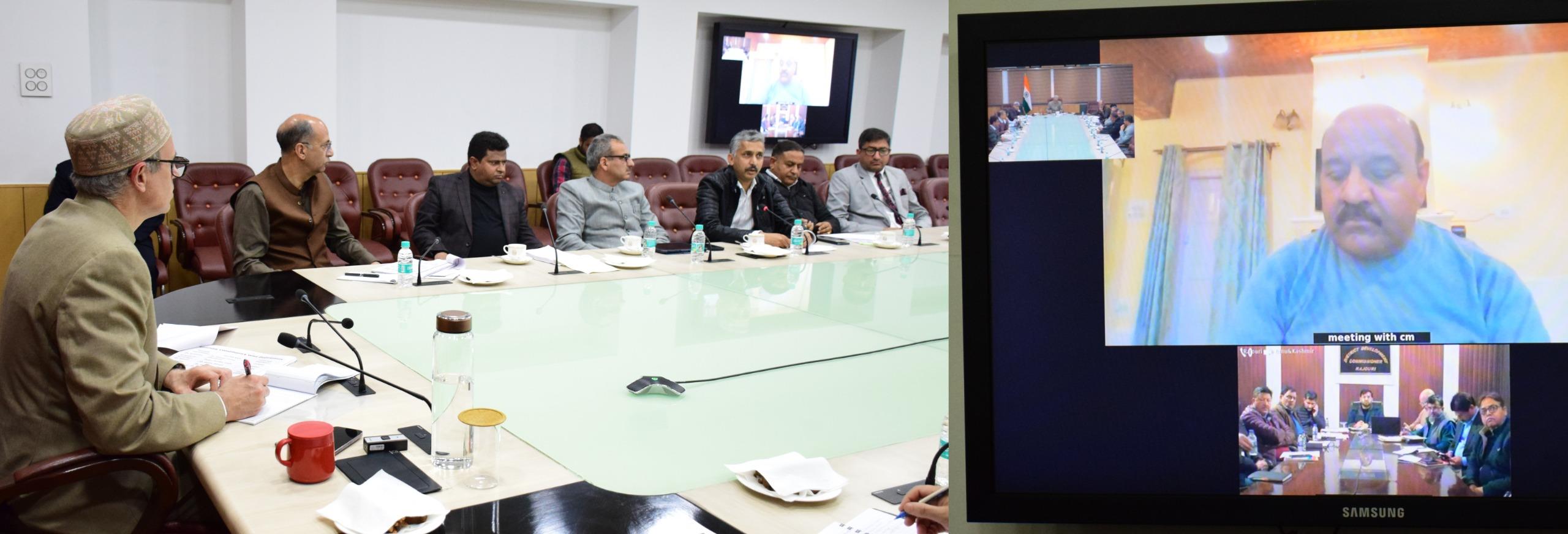 CM Omar Abdullah holds pre-budget consultation with public representatives from Rajouri, Poonch