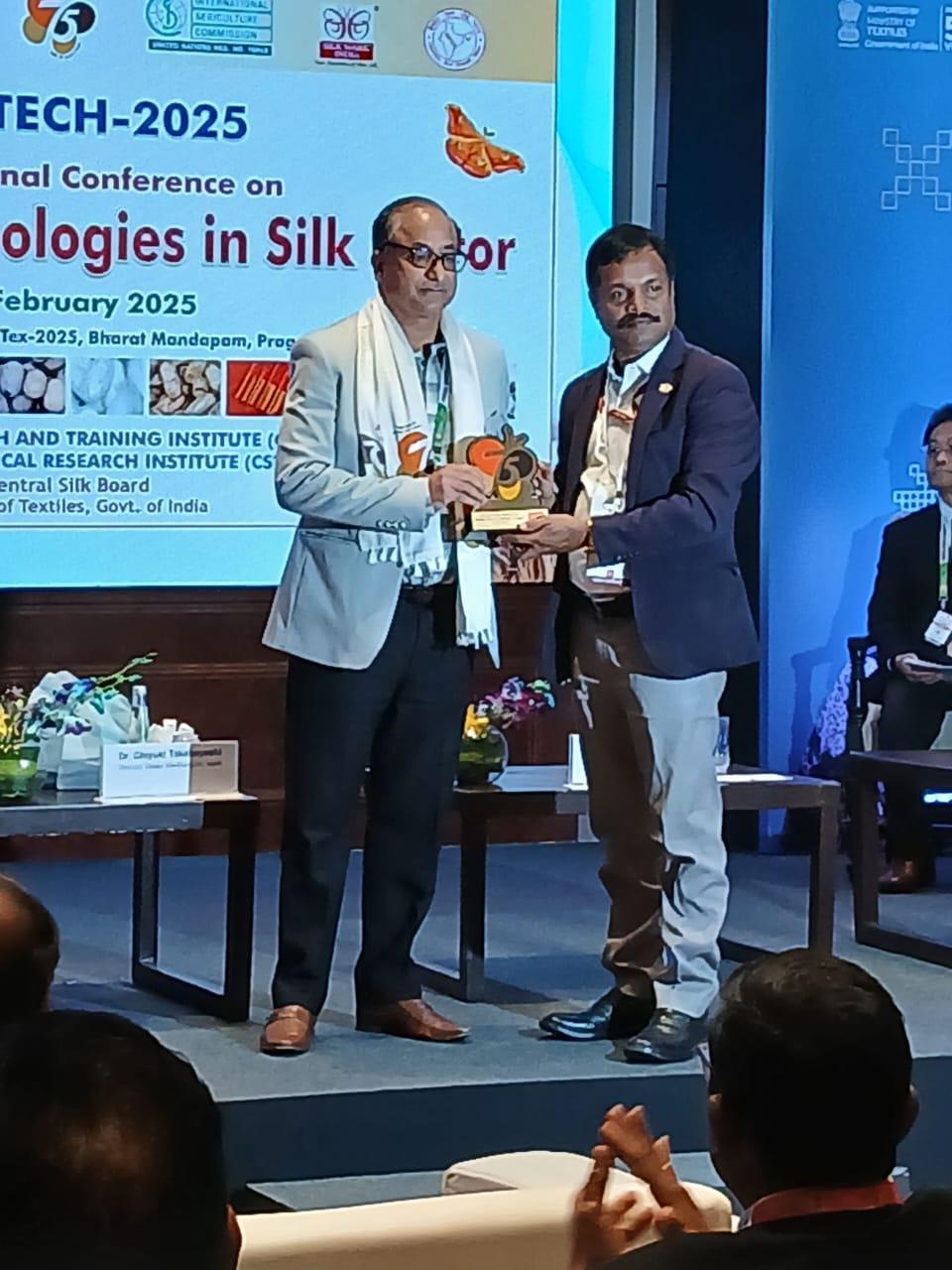 J&K Sericulture Development Department Participates in International Conference on Emerging Technologies in Silk Sector at Bharat Tex-2025