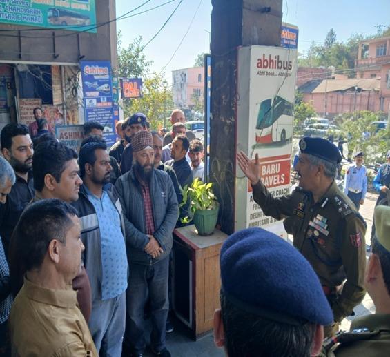 DIG Traffic Jammu intracts with Tour Operators at Bus Stand Jammu