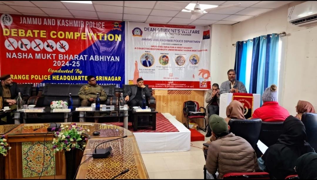 RPHQ Srinagar conducts Debate Competition on Drug Abuse with CUK Ganderbal