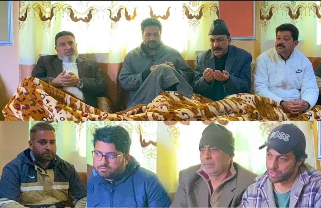 Altaf Bukhari pays a condolence visits to Dr. Samiullah in Pulwama