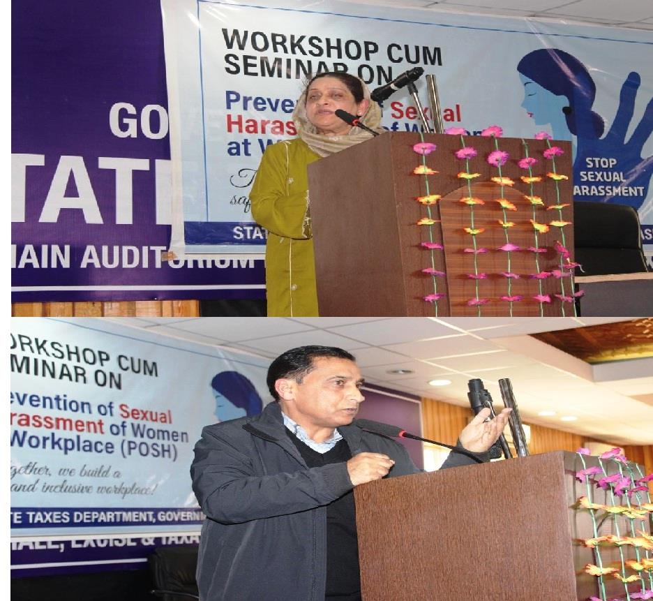State Taxes Department organises workshop on safety of women at Workplace