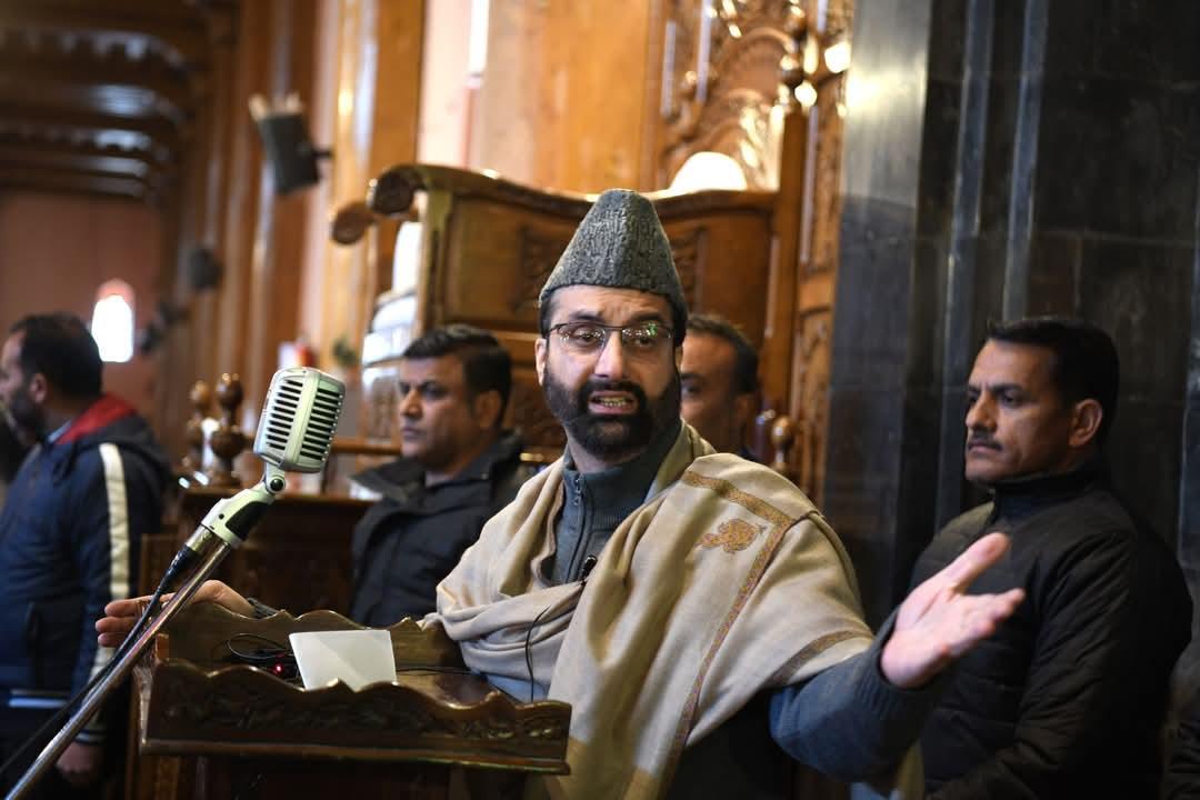 Signboard Seized in Lal Chowk: Mirwaiz Questions Action Against Moral Values Promotion