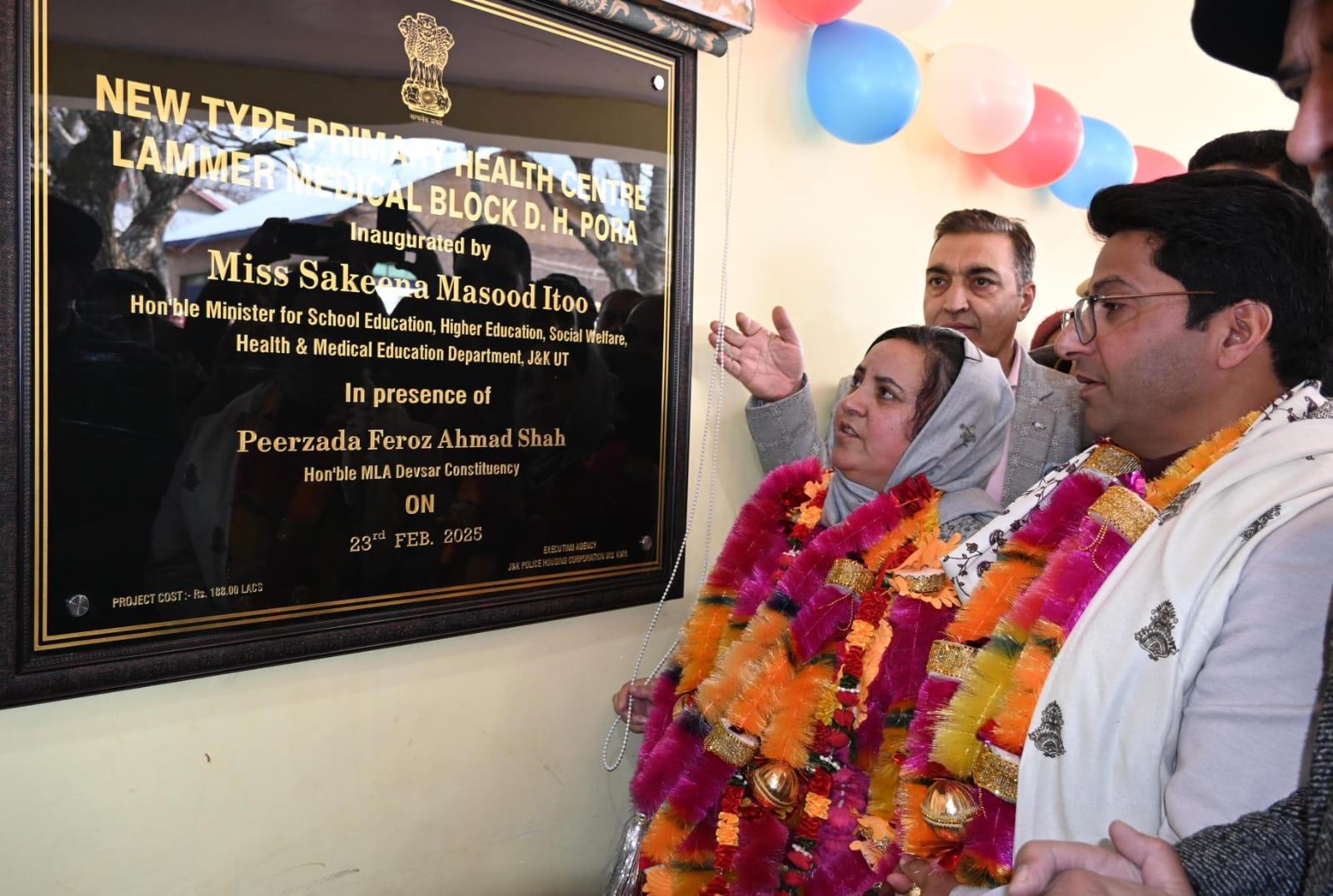 Sakeena Itoo inaugurates NTPHCs in Lammer, Chowgam villages of Kulgam
