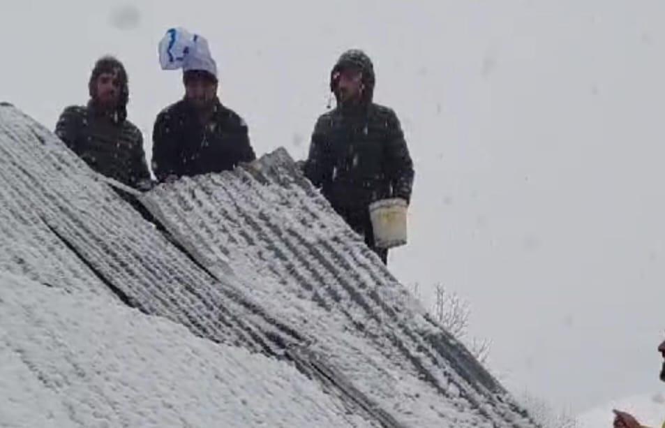 Avalanche Damages Two Houses in Gurez Village