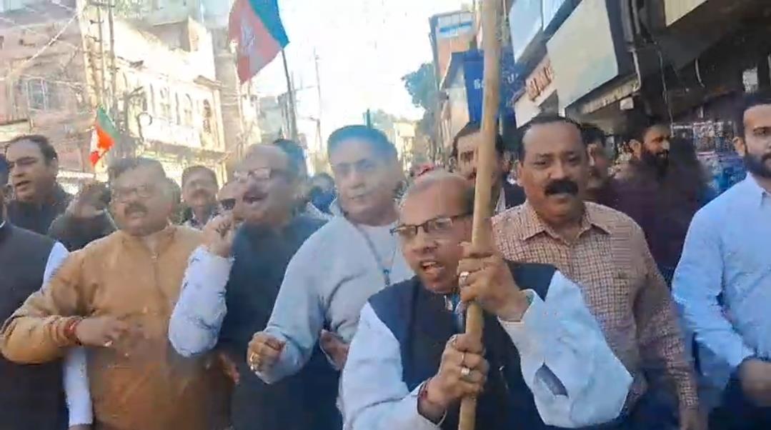 BJYM Protests Against NC Leader Surinder Choudhary Over Remarks on Dogra Rulers