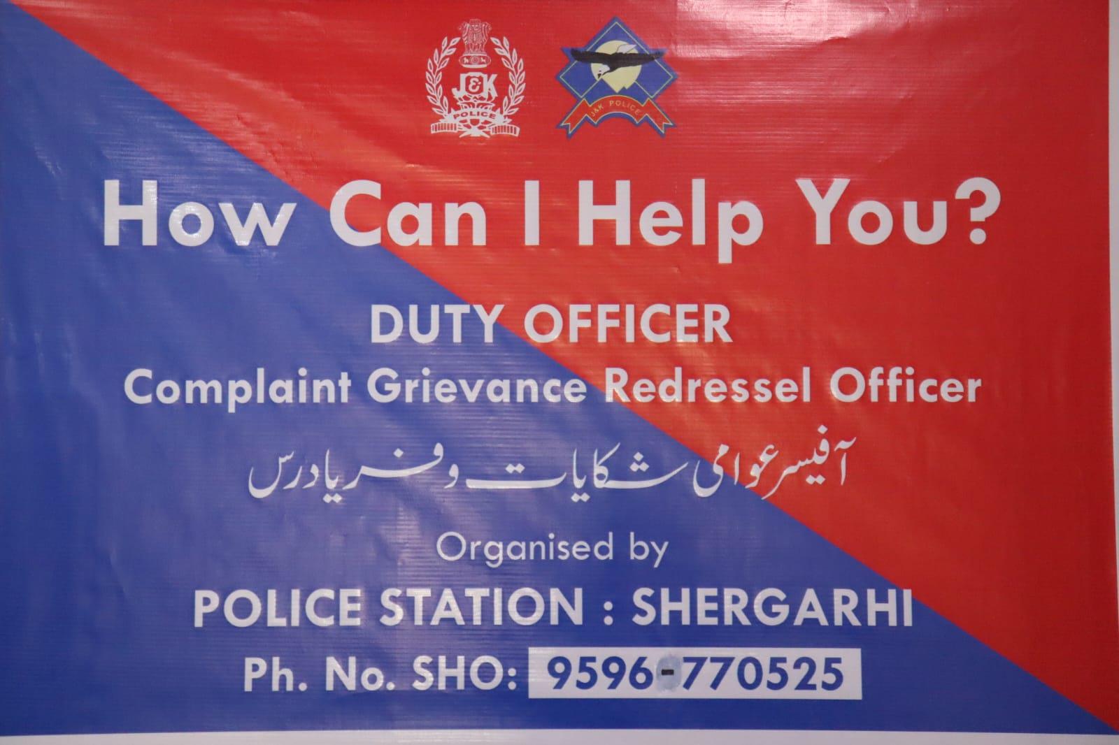 Srinagar Police Appoints Grievance Redressal Officers to Enhance Public-Police Coordination