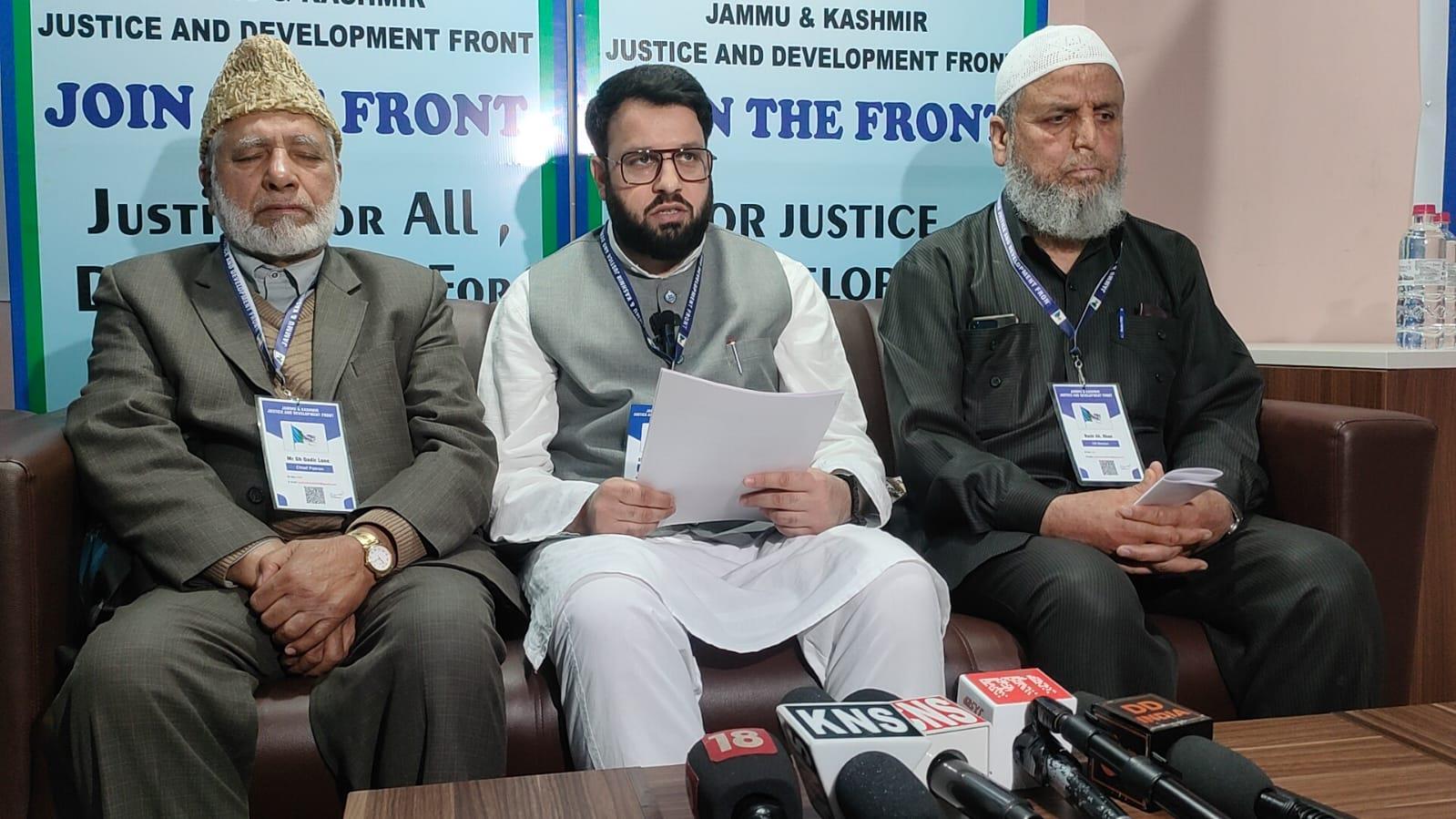 Former JeI Members Launch New Political Party Jammu and Kashmir Justice and Development Front