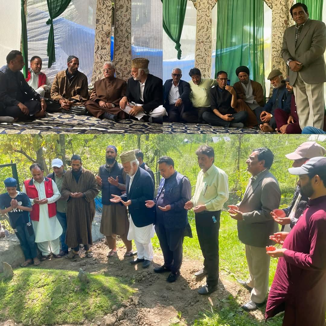 Muzzafar Shah led ANC delegation pays tributes to Martyr Syed Adil Shah at his residence, extends condolences to bereaved family