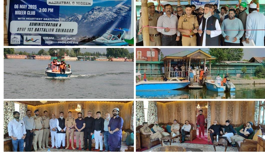 SDRF In Collaboration With NTTA Launches Three Dedicated Rescue Units At Nigeen & Hazratbal To Boost Tourist Safety