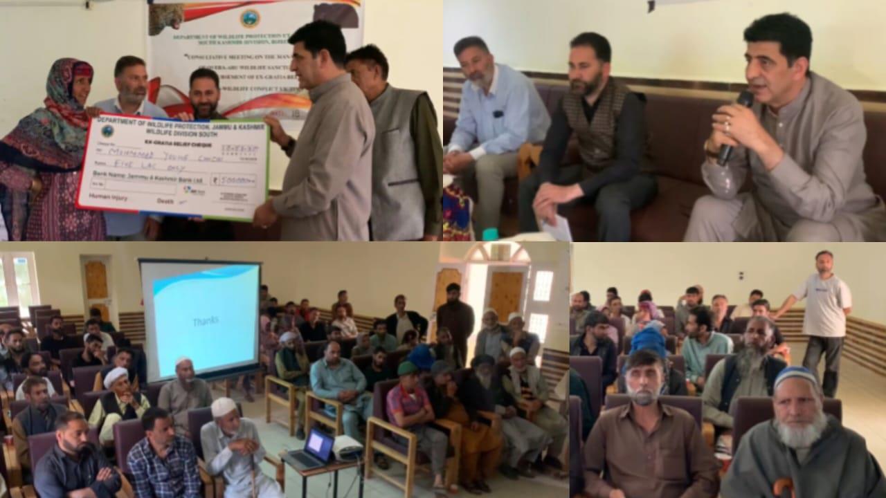 MLA Pahalgam distributes ex-gratia relief among Human-Wildlife Conflict victims