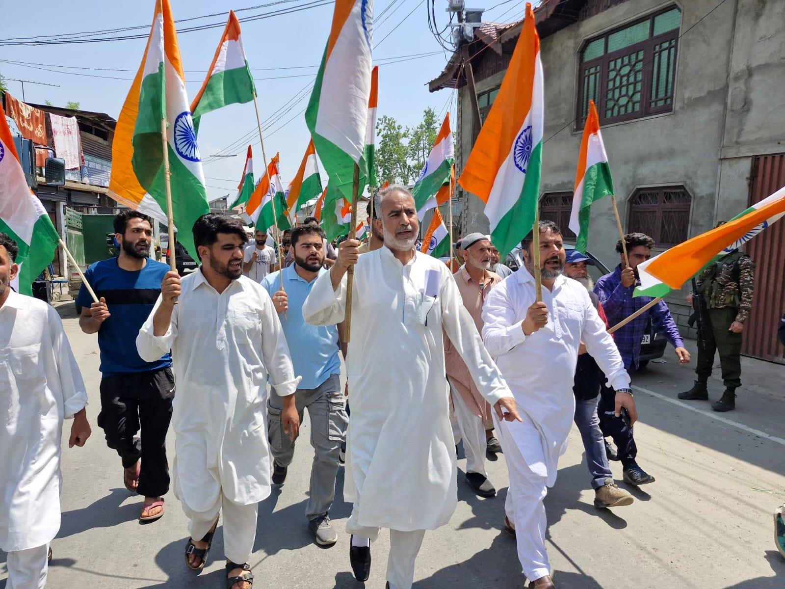 Operation Sandoor: BJP Concludes Grand Tiranga Rallies in Rajpora, Emphasizes Continued Vigilance