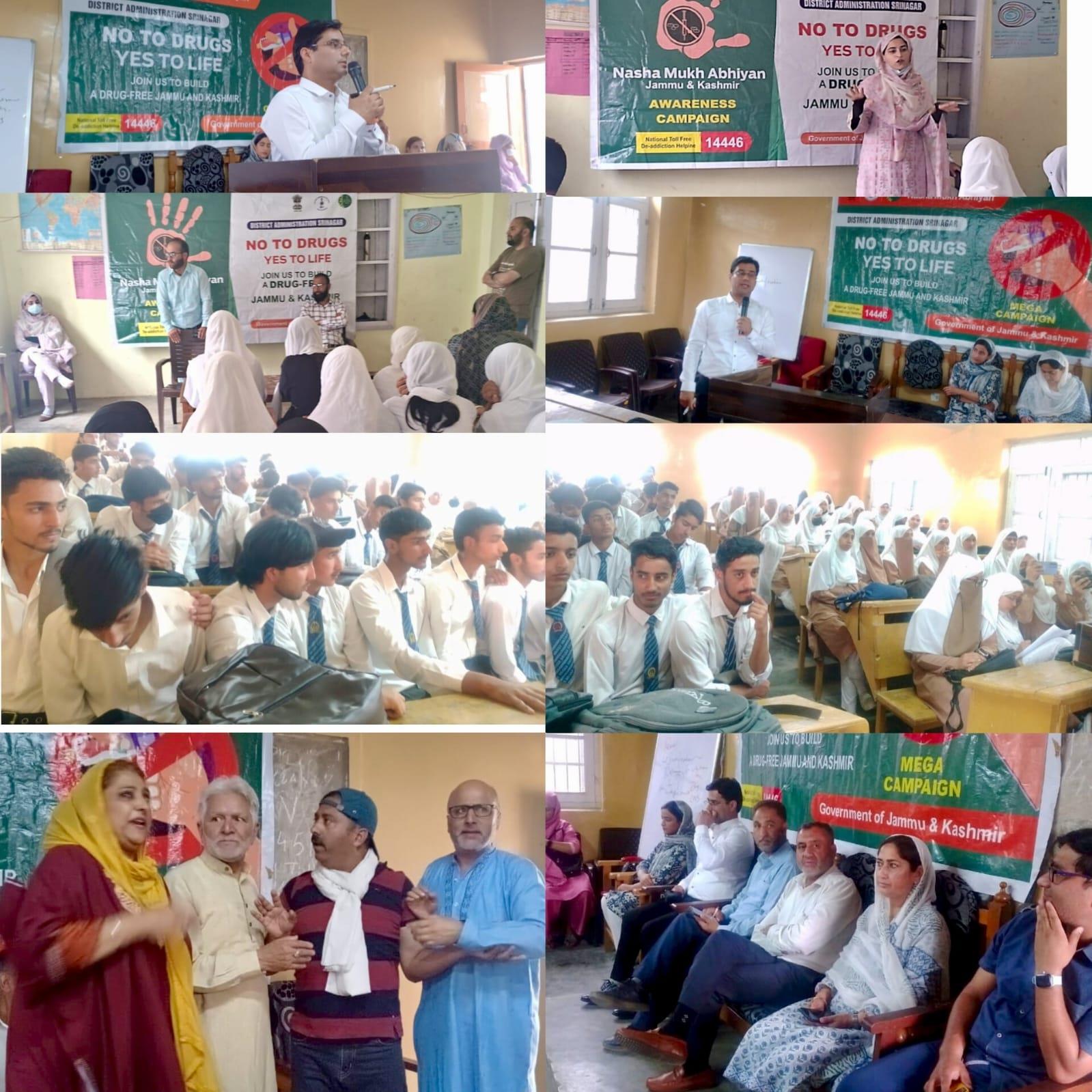 Srinagar District admin spreads awareness on growing menace of drug abuse