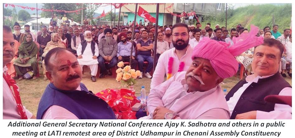 NC Committed to Holistic Development of Remote, Far-Flung Areas: Sadhotra
