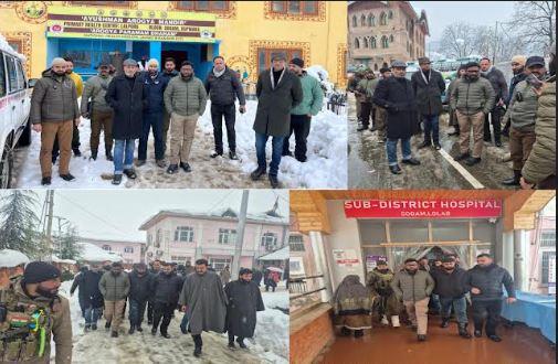 DC Kupwara inspects Snow Clearance, Health Institutions in Lolab Sub-Division amid fresh Snowfall