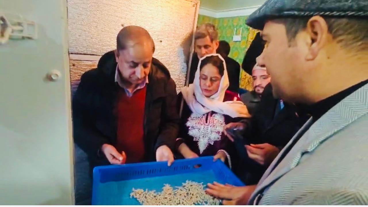 Dir. Sericulture Reviews Innovations viz Cutting-Edge Sericulture Technologies at Anantnag