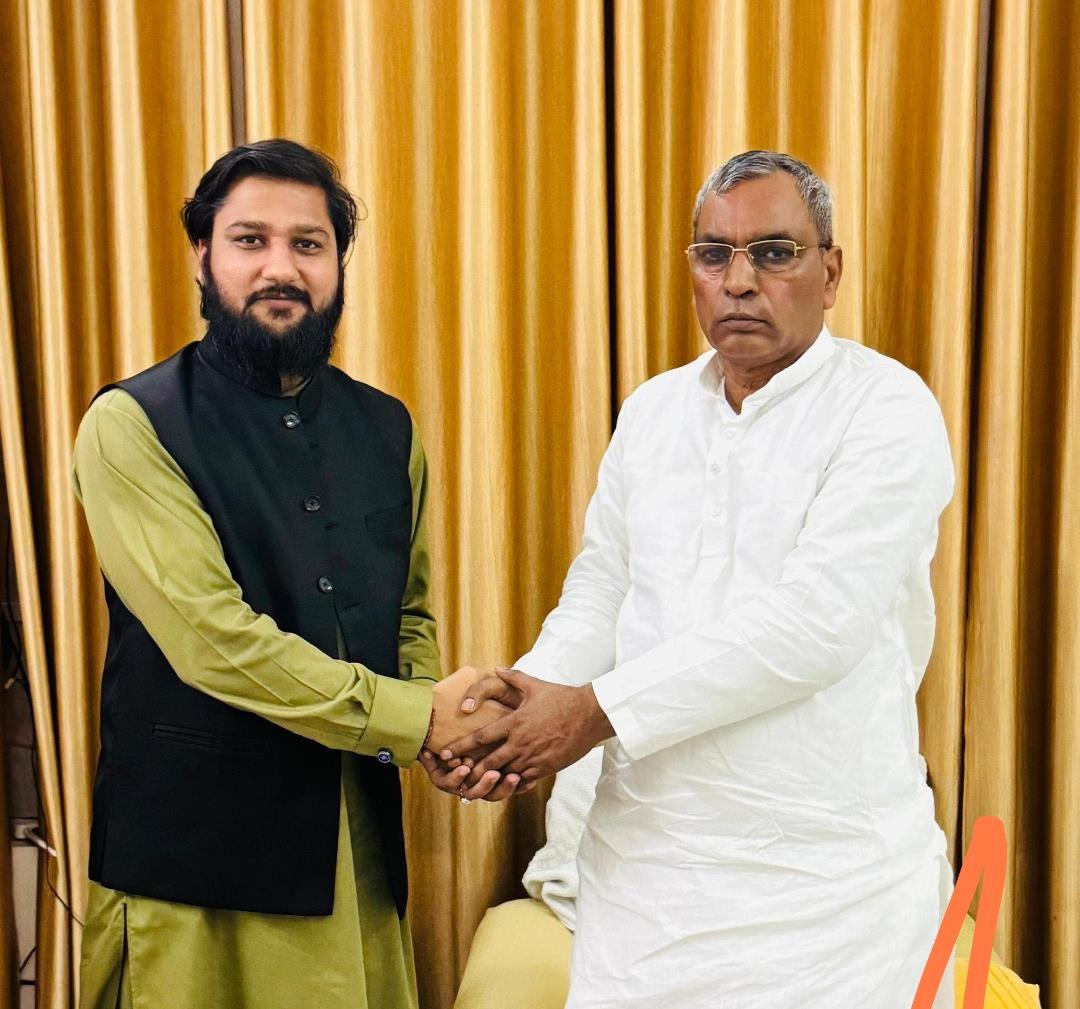 Vivek Bali Meets Cabinet Minister Om Prakash Rajbhar in Lucknow