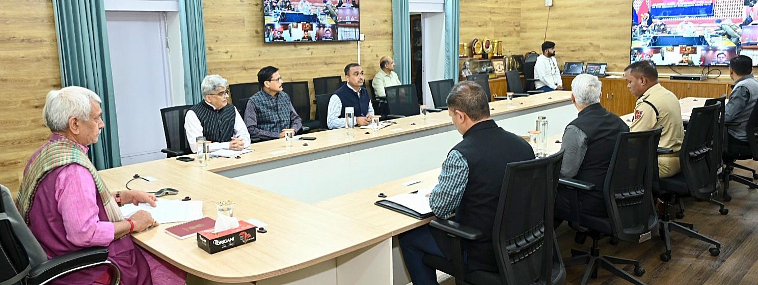 Lieutenant Governor held a review meeting today on security situation in Jammu Kashmir