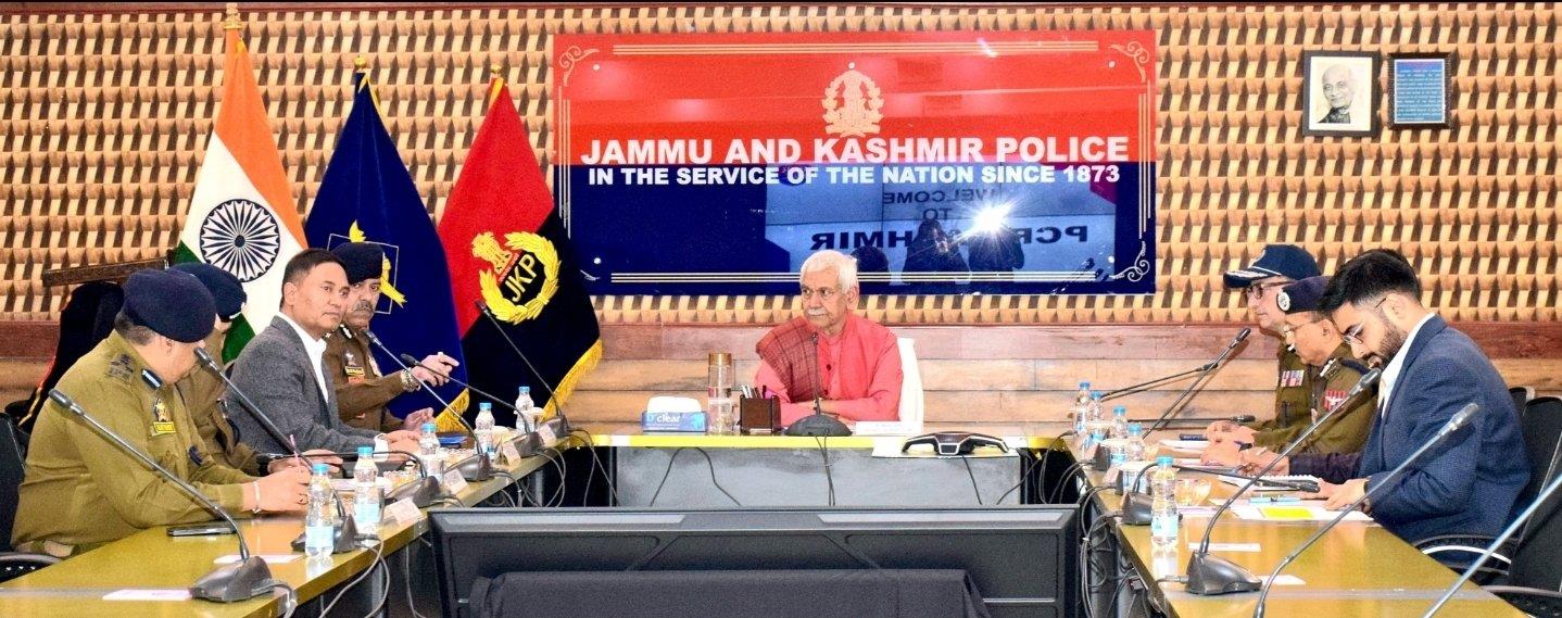 LG Sinha Reviews Security Situation in J&K