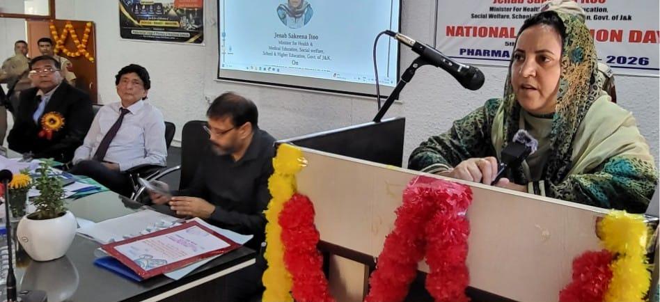 Pharmacists, Paramedics vital for strengthening healthcare delivery across J&K: Sakeena Itoo