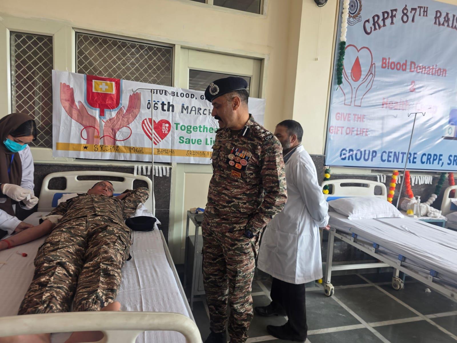 CRPF Personnel Donate Blood in Camps Held at Humhama and Waripora