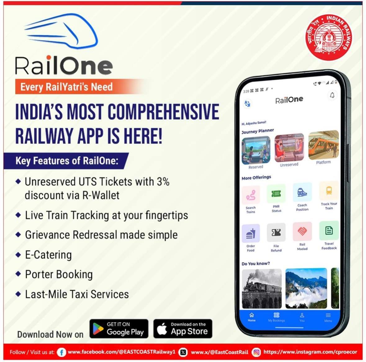Rail passengers can now order food via RailOne app from Zomato, Swiggy