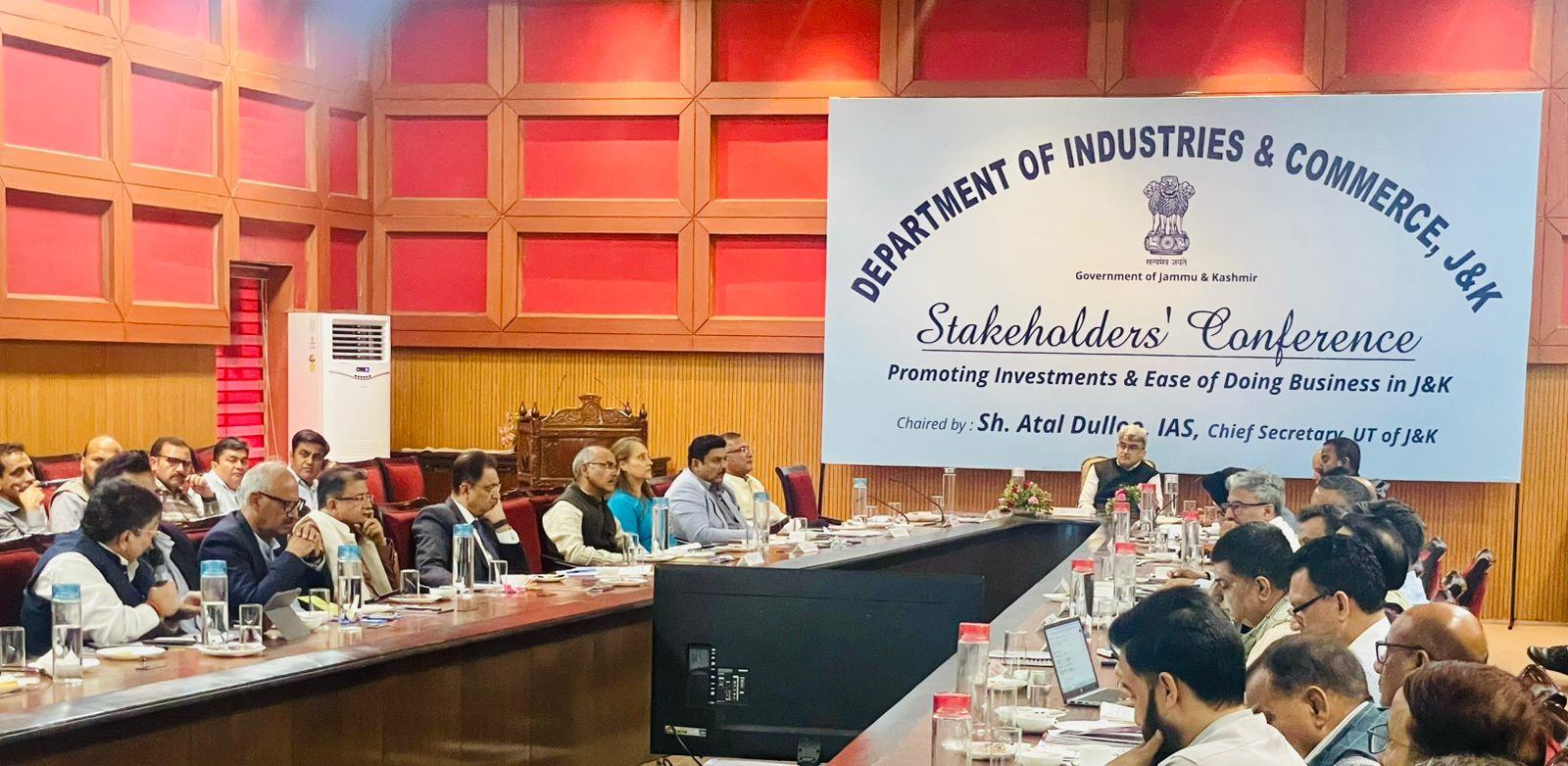 ICC Jammu Submits Comprehensive Suggestions on Ease of Doing Business and New Industrial Policy to Chief Secretary