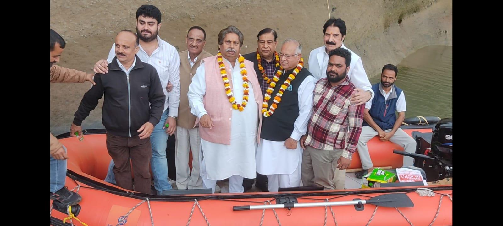 JKPCC Presents Boat Facility for Devotees of Baba Bhair Devta, Jammu East