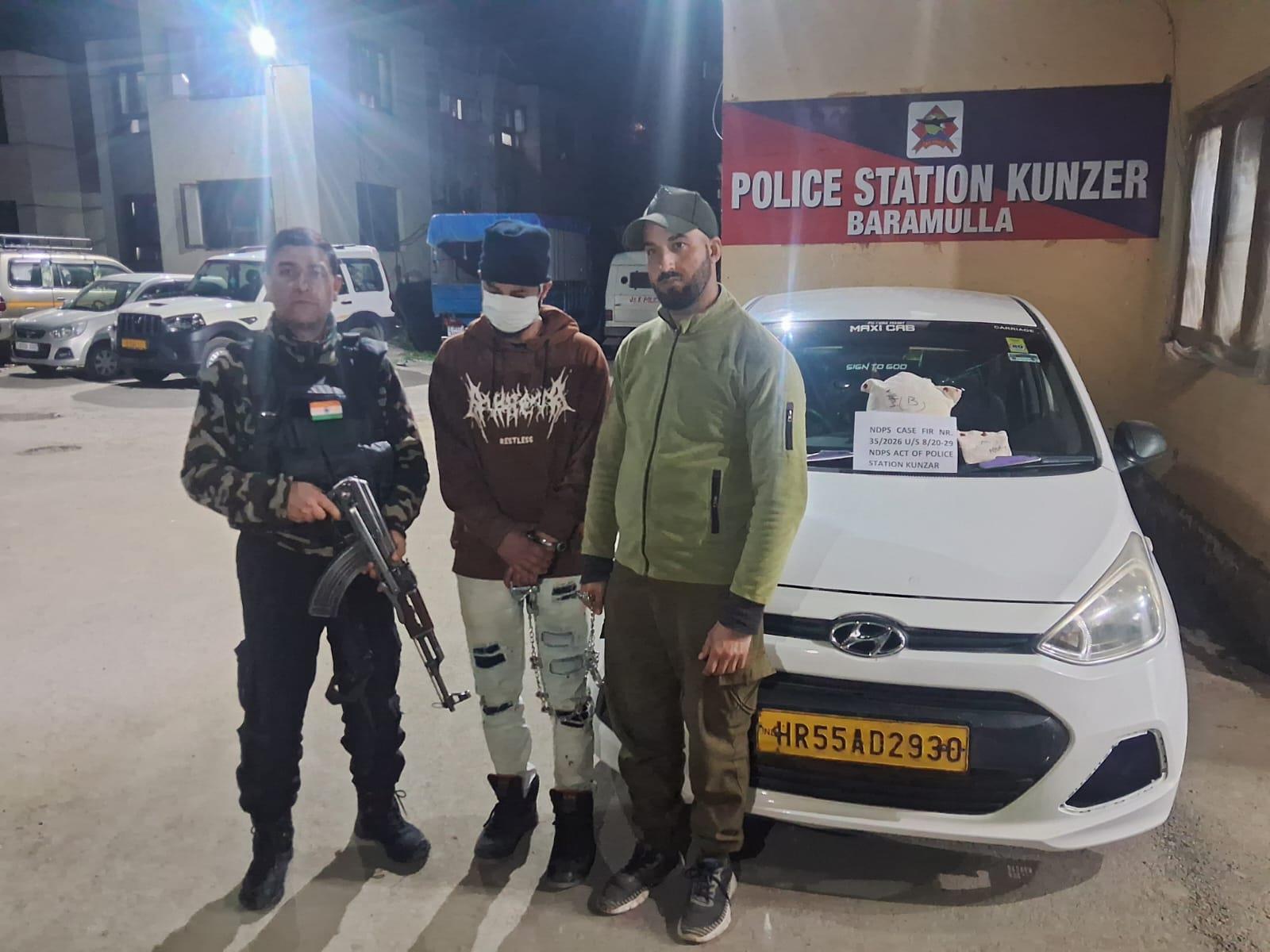 Baramulla Police Seize 1.7 Kg Charas in Kunzer, One Arrested