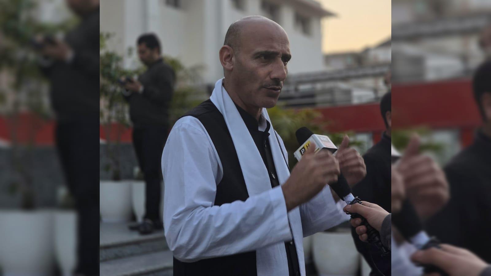 Congress MLA Irfan Hafiz Lone protests outside J-K Assembly over attack on Iran, targets Centre