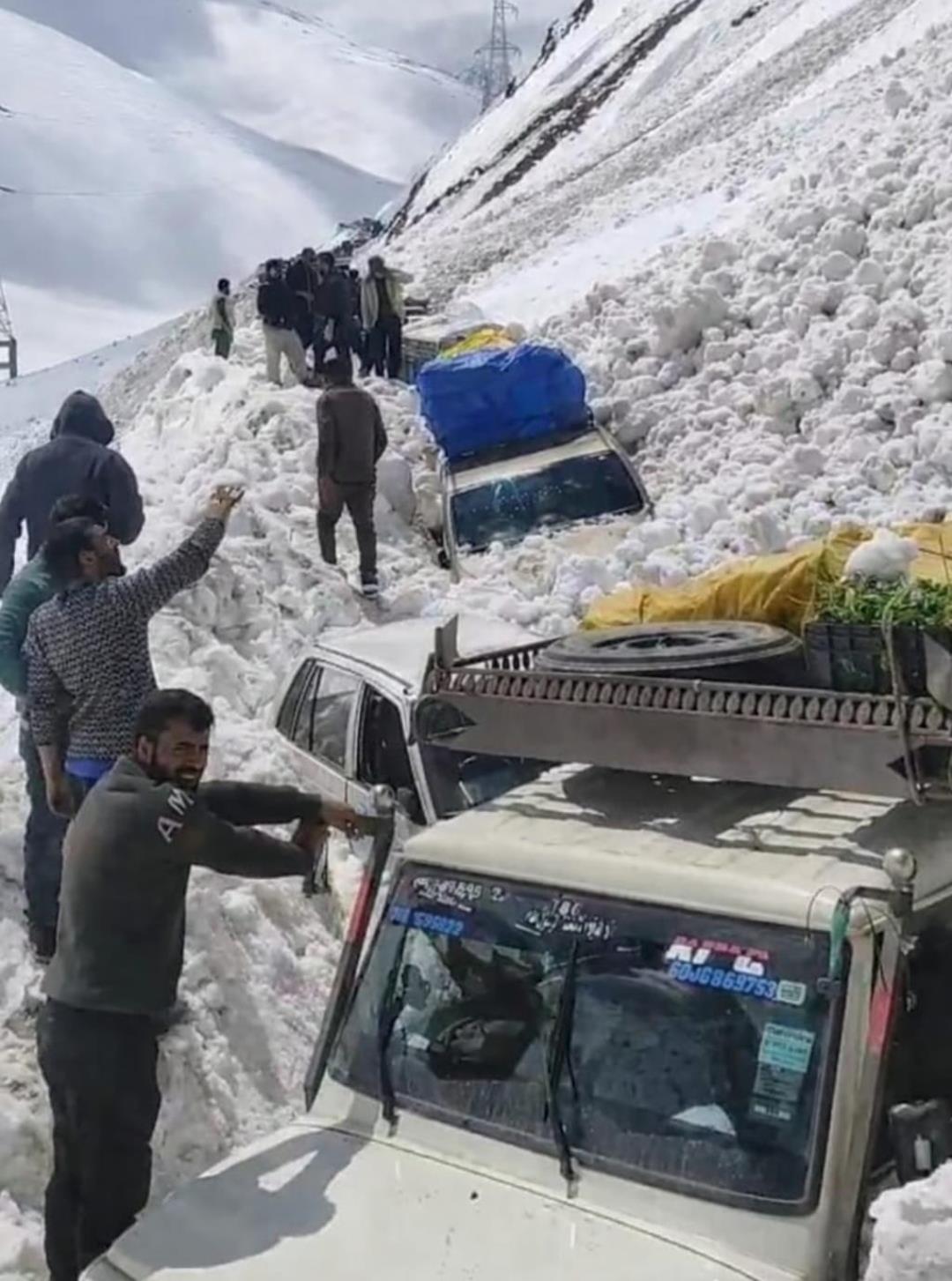 Avalanche hits Zojila, several vehicles trapped