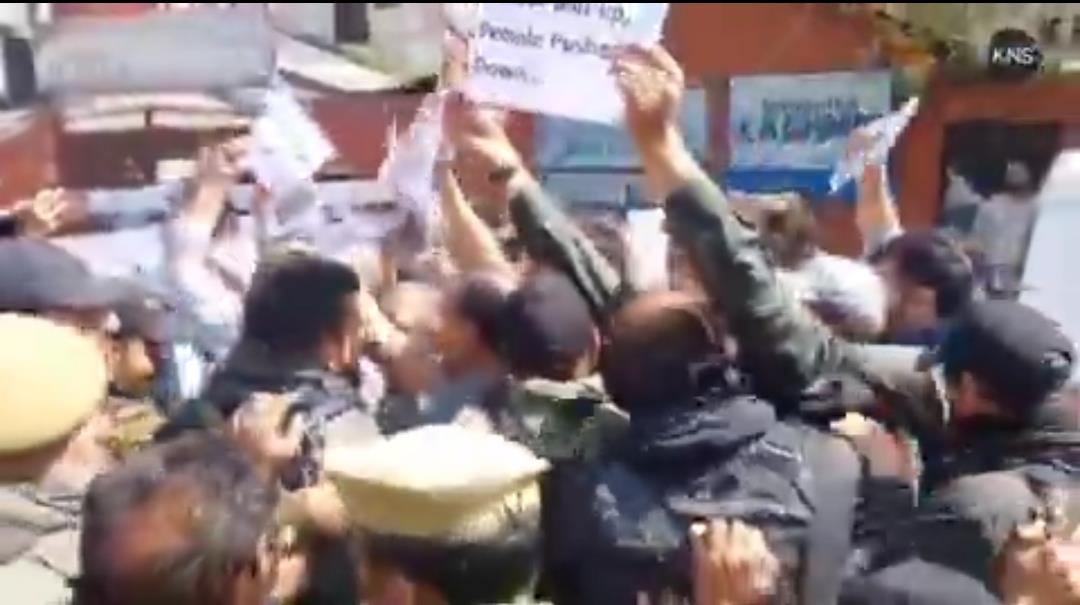 PDP protests in Srinagar, targets NC over ‘unfulfilled promises’