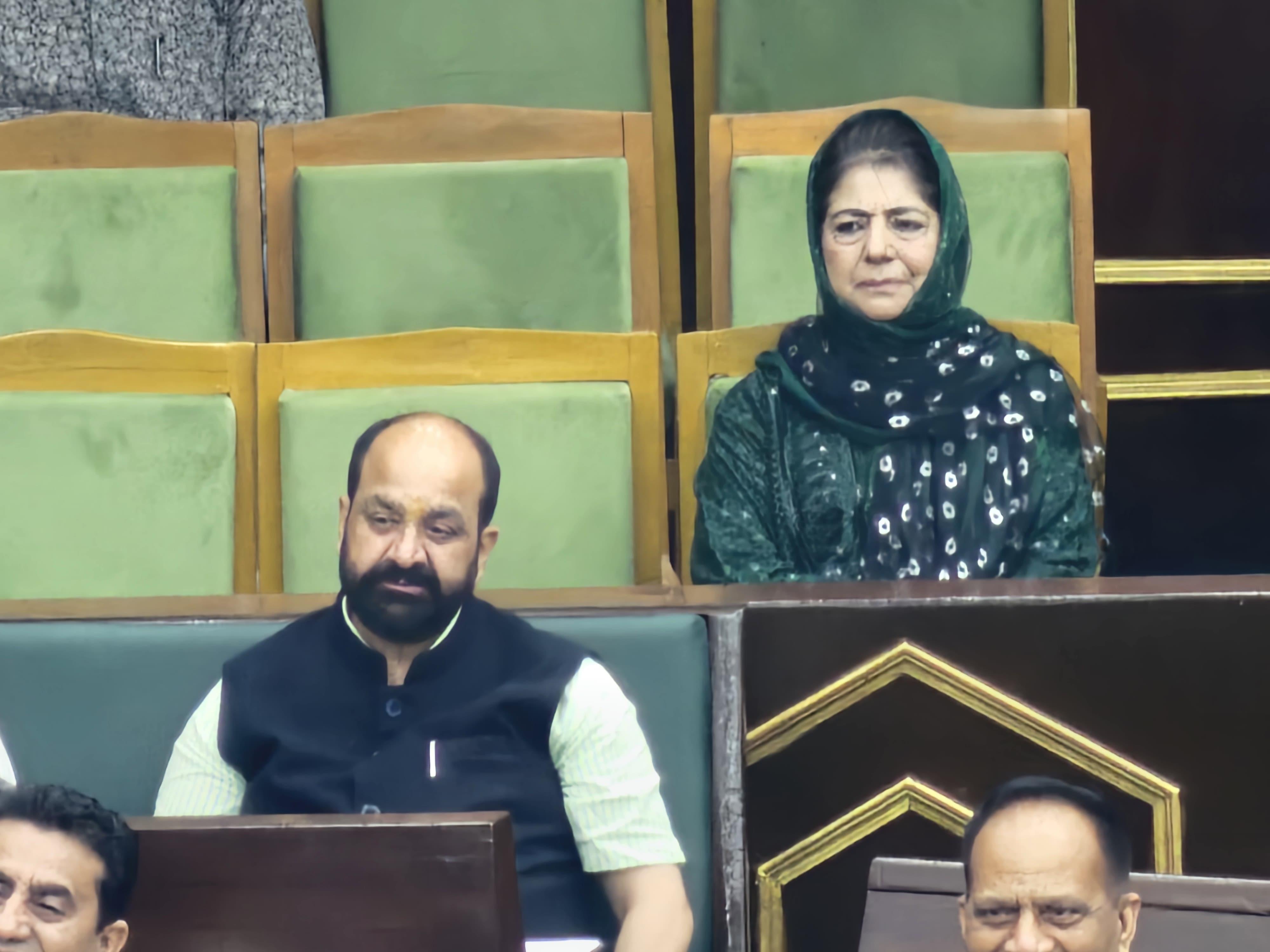 Mehbooba Mufti makes Assembly visit after seven-year hiatus