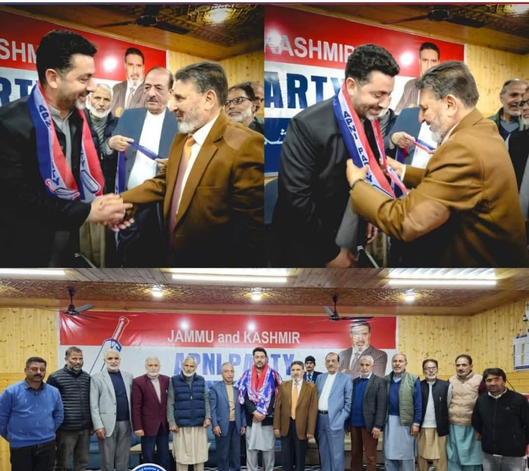 AIP founder member Tanveer Ahmad Dar, along with associates, joins Apni Party