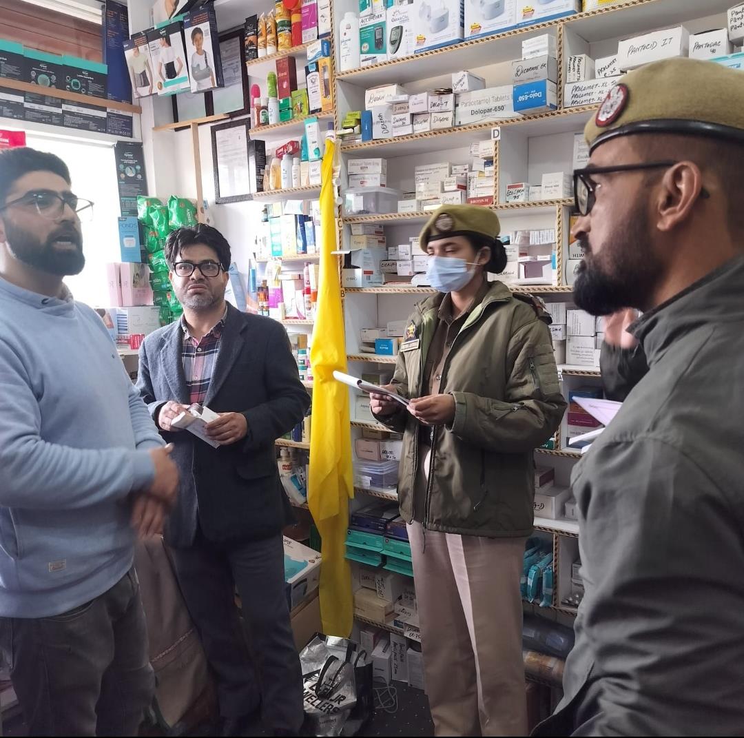Drugs Control Cracks Whip on Chemists in Pampore, Khrew