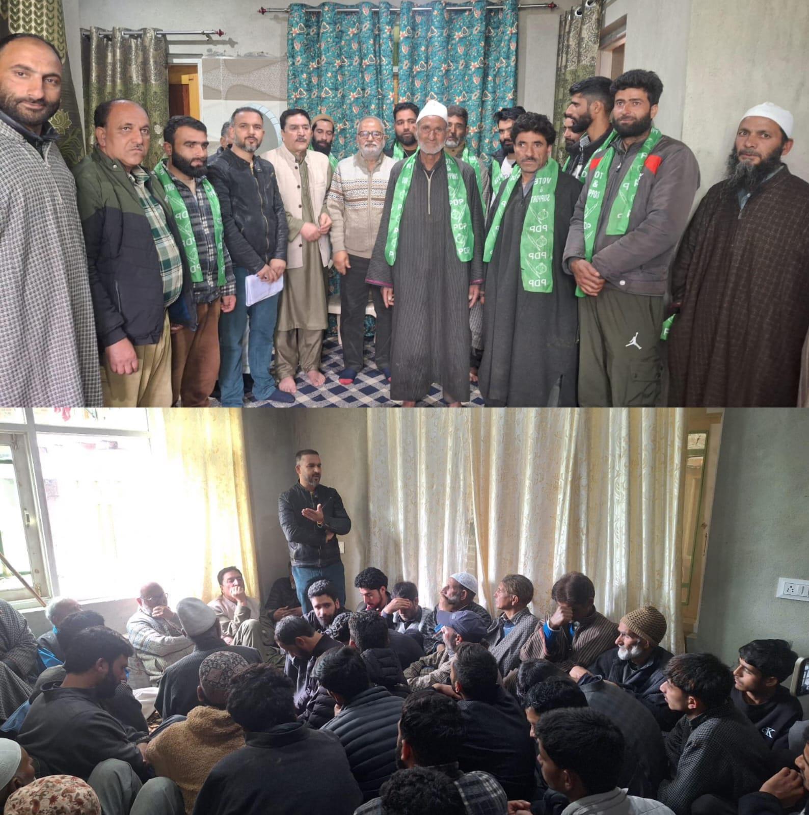 PDP holds outreach programme in Gundpora Bandipora, Naeem Akhtar calls for youth-led change