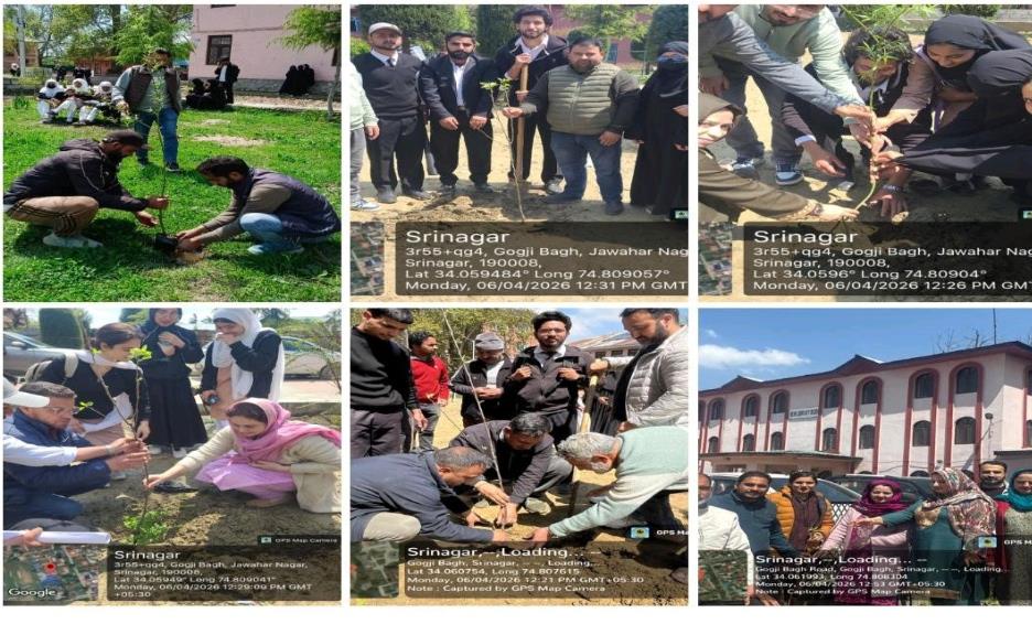 Over 400 saplings planted at Amar Singh College under UT-wide mega plantation drive