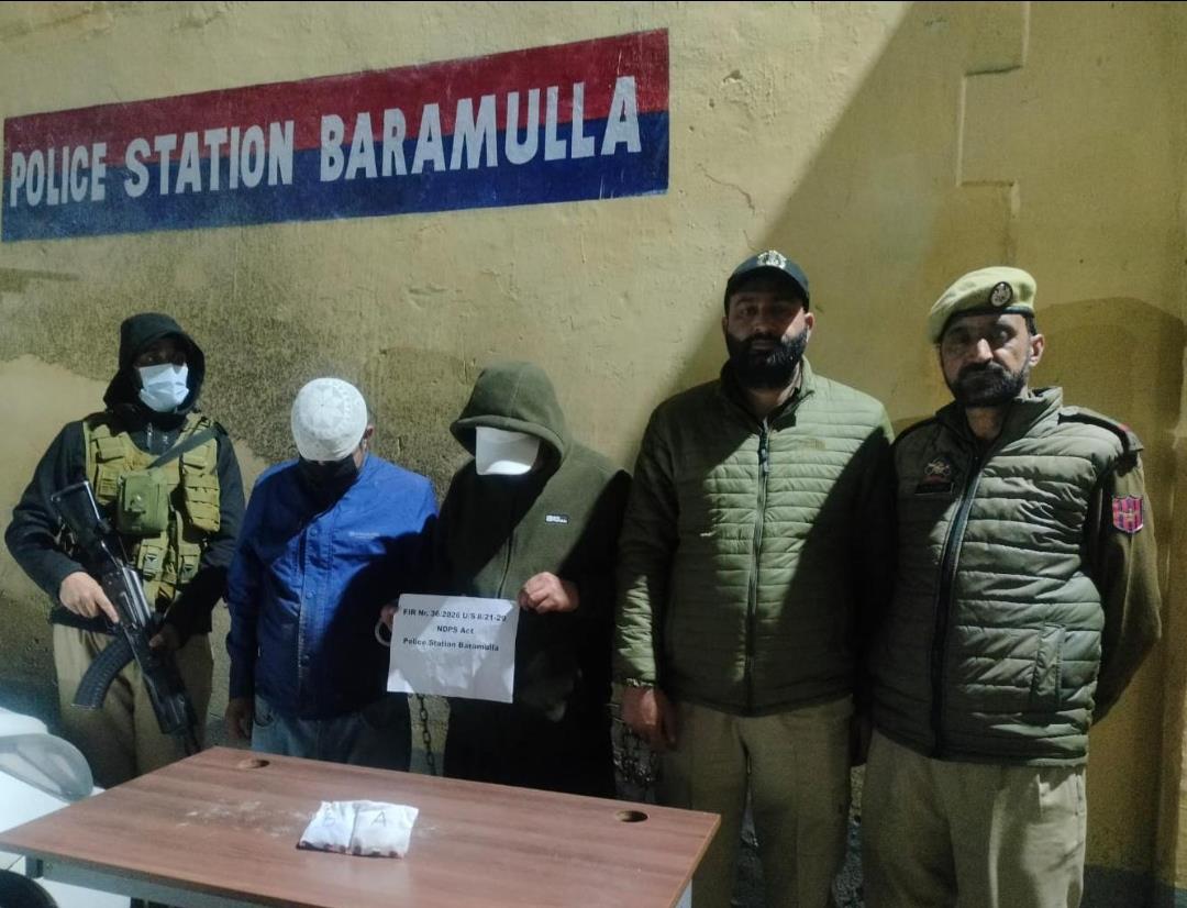 Two held with 17 gm brown sugar in Baramulla