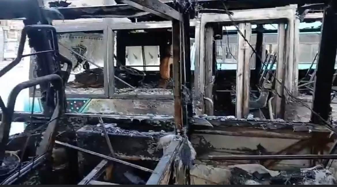 Seven passenger buses damaged in Kupwara fire mishap